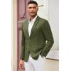COOFANDY Mens Casual Blazer Slim Fit Suit Jacket Lightweight Knit Sport Coat Two Button Blazer Jacket(Army Green)