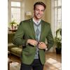 COOFANDY Mens Casual Blazer Slim Fit Suit Jacket Lightweight Knit Sport Coat Two Button Blazer Jacket(Army Green)