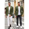 COOFANDY Mens Casual Blazer Slim Fit Suit Jacket Lightweight Knit Sport Coat Two Button Blazer Jacket(Army Green)