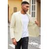 COOFANDY Mens Casual Blazer Slim Fit Suit Jacket Lightweight Knit Sport Coat Two Button Blazer Jacket(Beige)