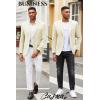 COOFANDY Mens Casual Blazer Slim Fit Suit Jacket Lightweight Knit Sport Coat Two Button Blazer Jacket(Beige)