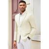 COOFANDY Mens Casual Blazer Slim Fit Suit Jacket Lightweight Knit Sport Coat Two Button Blazer Jacket(Beige)