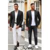 COOFANDY Mens Casual Blazer Slim Fit Suit Jacket Lightweight Knit Sport Coat Two Button Blazer Jacket(Black)