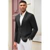 COOFANDY Mens Casual Blazer Slim Fit Suit Jacket Lightweight Knit Sport Coat Two Button Blazer Jacket(Black)