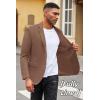 COOFANDY Mens Casual Blazer Slim Fit Suit Jacket Lightweight Knit Sport Coat Two Button Blazer Jacket(Brown)