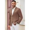 COOFANDY Mens Casual Blazer Slim Fit Suit Jacket Lightweight Knit Sport Coat Two Button Blazer Jacket(Brown)