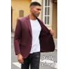 COOFANDY Mens Casual Blazer Slim Fit Suit Jacket Lightweight Knit Sport Coat Two Button Blazer Jacket(Burgundy)