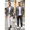 COOFANDY Mens Casual Blazer Slim Fit Suit Jacket Lightweight Knit Sport Coat Two Button Blazer Jacket(Dark Grey)
