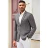 COOFANDY Mens Casual Blazer Slim Fit Suit Jacket Lightweight Knit Sport Coat Two Button Blazer Jacket(Dark Grey)
