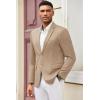 COOFANDY Mens Casual Blazer Slim Fit Suit Jacket Lightweight Knit Sport Coat Two Button Blazer Jacket(Khaki)