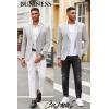 COOFANDY Mens Casual Blazer Slim Fit Suit Jacket Lightweight Knit Sport Coat Two Button Blazer Jacket(Light Grey)