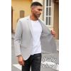 COOFANDY Mens Casual Blazer Slim Fit Suit Jacket Lightweight Knit Sport Coat Two Button Blazer Jacket(Light Grey)