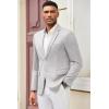 COOFANDY Mens Casual Blazer Slim Fit Suit Jacket Lightweight Knit Sport Coat Two Button Blazer Jacket(Light Grey)