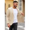 COOFANDY Mens Casual Blazer Slim Fit Suit Jacket Lightweight Knit Sport Coat Two Button Blazer Jacket(Light Khaki)