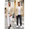 COOFANDY Mens Casual Blazer Slim Fit Suit Jacket Lightweight Knit Sport Coat Two Button Blazer Jacket(Light Khaki)
