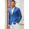COOFANDY Mens Casual Blazer Slim Fit Suit Jacket Lightweight Knit Sport Coat Two Button Blazer Jacket(Royal Blue)