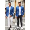 COOFANDY Mens Casual Blazer Slim Fit Suit Jacket Lightweight Knit Sport Coat Two Button Blazer Jacket(Royal Blue)
