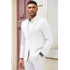 COOFANDY Mens Casual Blazer Slim Fit Suit Jacket Lightweight Knit Sport Coat Two Button Blazer Jacket(White)