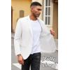 COOFANDY Mens Casual Blazer Slim Fit Suit Jacket Lightweight Knit Sport Coat Two Button Blazer Jacket(White)