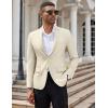 COOFANDY Mens Casual Blazer Slim Fit Suit Jacket Two Button Lightweight Sport Coat(Beige)