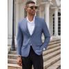 COOFANDY Mens Casual Blazer Slim Fit Suit Jacket Two Button Lightweight Sport Coat(Blue)