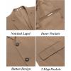 COOFANDY Mens Casual Blazer Slim Fit Suit Jacket Two Button Lightweight Sport Coat(Brown)