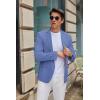 COOFANDY Mens Casual Blazer Slim Fit Suit Jacket Two Button Lightweight Sport Coat(Light Royal Blue)
