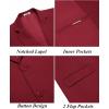 COOFANDY Mens Casual Blazer Slim Fit Suit Jacket Two Button Lightweight Sport Coat(Wine Red)