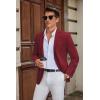 COOFANDY Mens Casual Blazer Slim Fit Suit Jacket Two Button Lightweight Sport Coat(Wine Red)