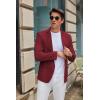COOFANDY Mens Casual Blazer Slim Fit Suit Jacket Two Button Lightweight Sport Coat(Wine Red)
