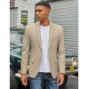 COOFANDY Men’s Casual Blazer Slim Fit Two Button Lightweight Sport Coats Business Suit Jacket(Light Khaki)