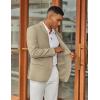 COOFANDY Men’s Casual Blazer Slim Fit Two Button Lightweight Sport Coats Business Suit Jacket(Light Khaki)
