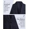 COOFANDY Men’s Casual Blazer Suit Jackets Slim Fit One Button Business Sport Coats(2 – Blue)
