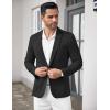 COOFANDY Men’s Casual Blazer Suit Jackets Slim Fit One Button Business Sport Coats(2 – Dark Black)