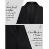 COOFANDY Men’s Casual Blazer Suit Jackets Slim Fit One Button Business Sport Coats(2 – Dark Black)