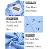 COOFANDY Mens Casual Button Down Shirt Short Sleeve Wrinkle Free Shirts Summer Shirt(Light Blue Palm Tree)