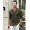 COOFANDY Men’s Casual Button Down Shirt Wrinkle Free Shirts Long Sleeve Dress Shirt(Army Green)