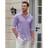 COOFANDY Men’s Casual Button Down Shirt Wrinkle Free Shirts Long Sleeve Dress Shirt(Lilac)