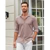 COOFANDY Men’s Casual Button Down Shirt Wrinkle Free Shirts Long Sleeve Dress Shirt(Mauve)