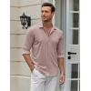 COOFANDY Men’s Casual Button Down Shirt Wrinkle Free Shirts Long Sleeve Dress Shirt(Mauve)