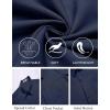 COOFANDY Mens Casual Button Down Shirts Short Sleeve Summer Untucked Dress Shirt with Pocket(Navy Blue)