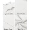 COOFANDY Men’s Casual Button Down Shirts Short Sleeve Textured Summer Beach Shirt with Pocket(A-white)