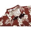 COOFANDY Men’s Casual Button Down Shirts Short Sleeve Textured Summer Beach Shirt with Pocket(Red-white Floral)
