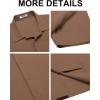 COOFANDY Men’s Casual Button Down Shirts Short Sleeve Wrinkle-Free Summer Beach Wear(Brown)