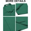 COOFANDY Men’s Casual Button Down Shirts Short Sleeve Wrinkle-Free Summer Beach Wear(Dark Green)