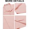 COOFANDY Men’s Casual Button Down Shirts Short Sleeve Wrinkle-Free Summer Beach Wear(Pink)
