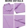 COOFANDY Men’s Casual Button Down Shirts Short Sleeve Wrinkle-Free Summer Beach Wear(Purple)