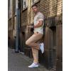 COOFANDY Men’s Casual Cotton Pants Regular Fit Elastic Waist Drawstring Twill Pants Straight Leg Chino Pants(Khaki)