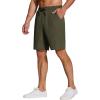 COOFANDY Men’s Casual Drawstring Shorts Lightweight Elastic Waist Walking Shorts with Pockets(Army Green)