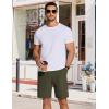 COOFANDY Men’s Casual Drawstring Shorts Lightweight Elastic Waist Walking Shorts with Pockets(Army Green)
